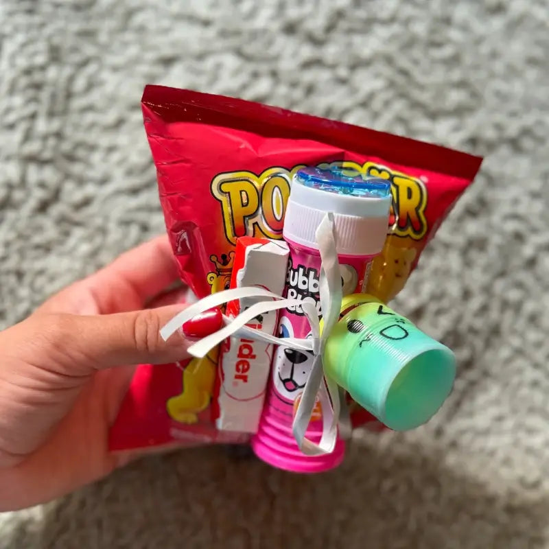 Traktatie met Bellenblaas & Chipszakjes (Traktatie school 3 jaar t/m 6 jaar)